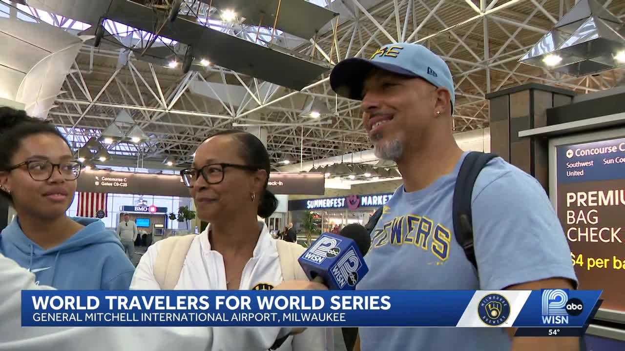 'Traveled for ... 24 hours': Fans travel from across the world for the World Series — WISN 12 Milwaukee, Hopkins Sports news