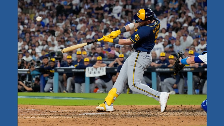 Brewers stun Dodgers with back-to-back homers in 7th inning and take 3-0 lead in NLCS with 6-2 win — KARE 11 Sports, Hopkins Sports news