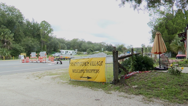 Shantytown Village owner concerned Pellicer Creek bridge construction is impacting business — First Coast News Local, Hopkins Business news